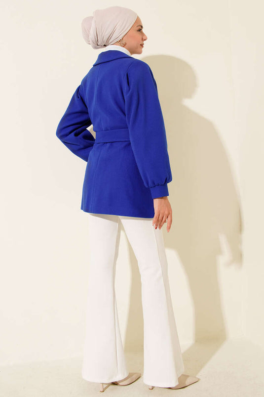 Balloon Sleeve Short Tweed Coat Saks