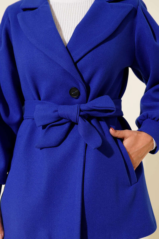 Balloon Sleeve Short Tweed Coat Saks