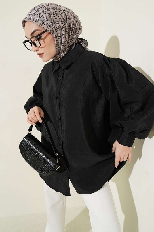 Chemise parachute ample Balon Kol noire