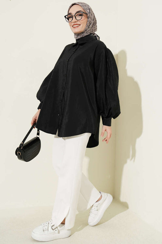 Chemise parachute ample Balon Kol noire