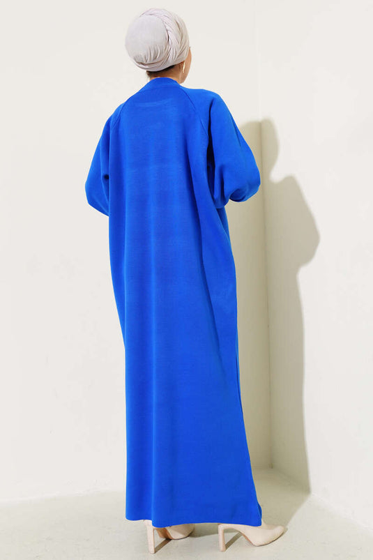 Robe en tricot à manches ballon en Saxe