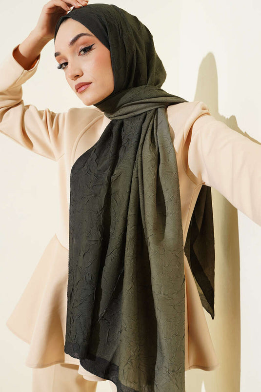 شال بامبو كراش متدرج الألوان، لون الزمرد -14