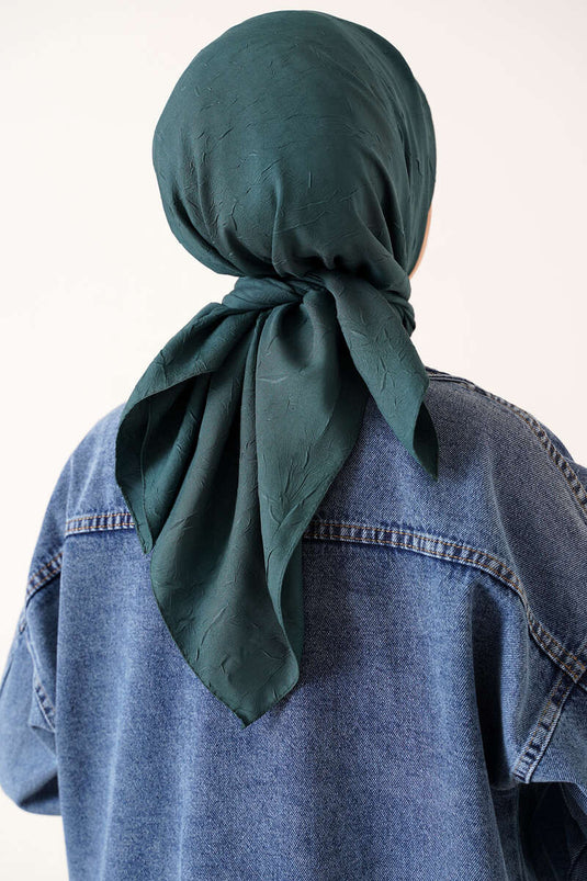 Emerald Bamboo Crinkle Scarf