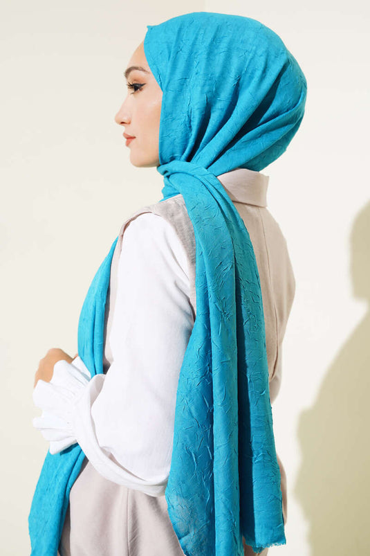 شال كراش من الخيزران فيروزي