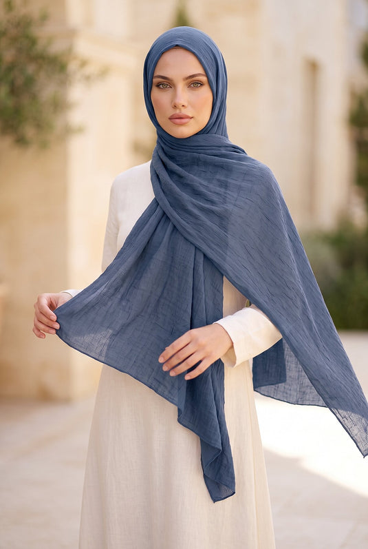 Écharpe En Bambou Indigo