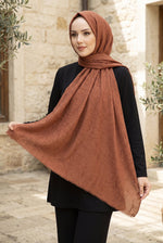 Écharpe En Bambou Couleur Terre Cuite