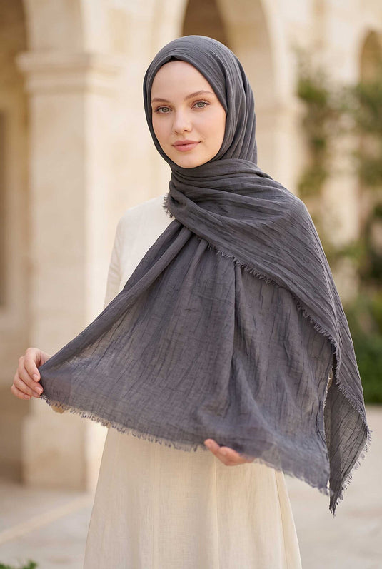 Écharpe En Bambou Gris Foncé