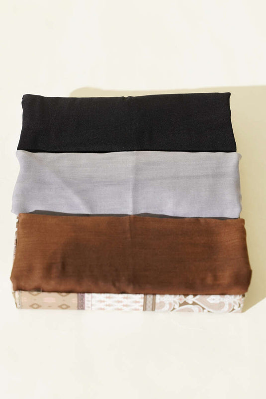 Basic 3'lü Eşarp Seti Asorti 2