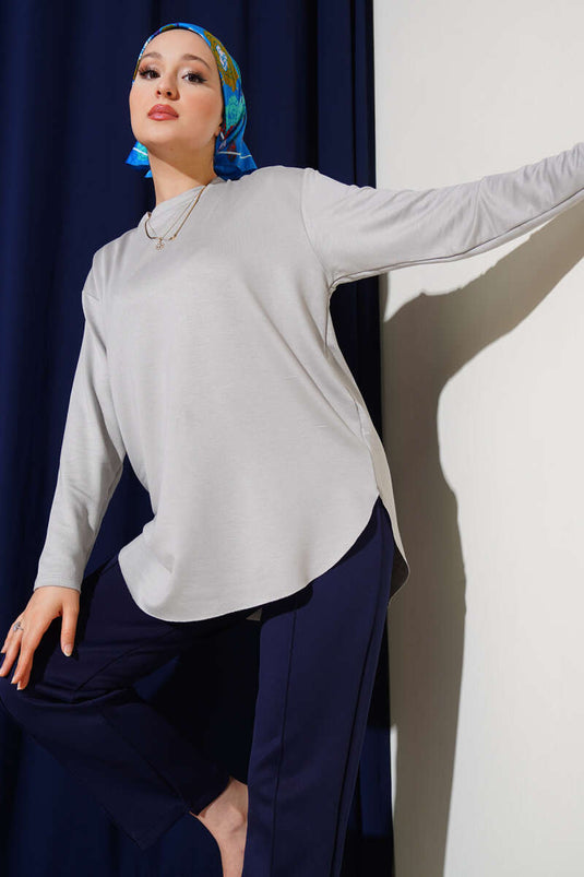 Tunique grise basique sans coutures