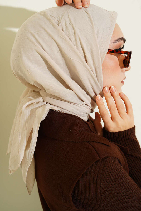 Écharpe Basic Bamboo Crush beige