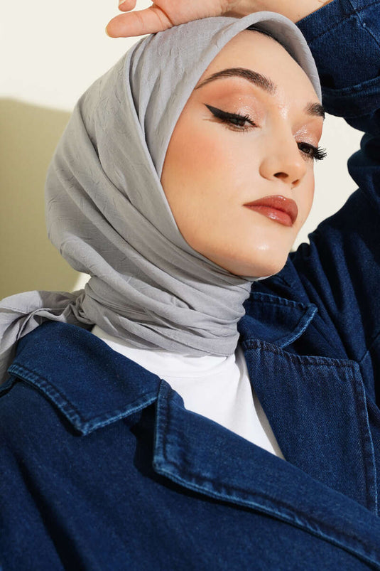 Écharpe Basic Bamboo Crush grise