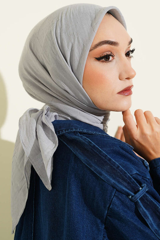 Écharpe Basic Bamboo Crush grise