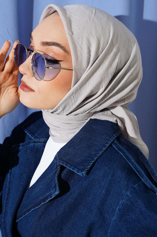 Écharpe basique en bambou argentée