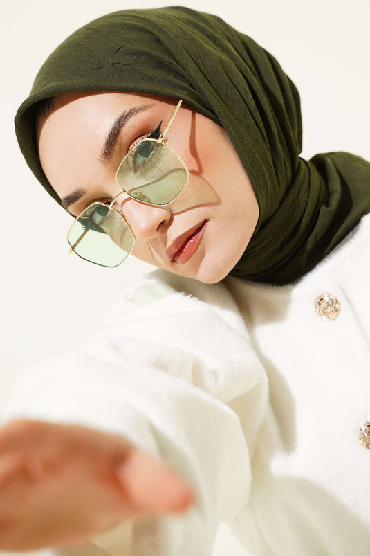 Écharpe basique en bambou Kash kaki