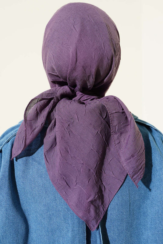 Écharpe basique en maille de bambou lilas