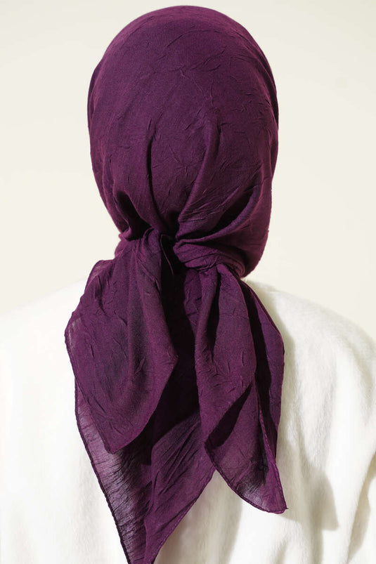 Basic Bambu Kraş Eşarp Mor