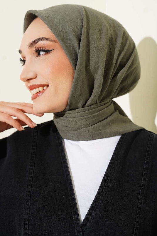 Foulard semplice in bambù verde oliva