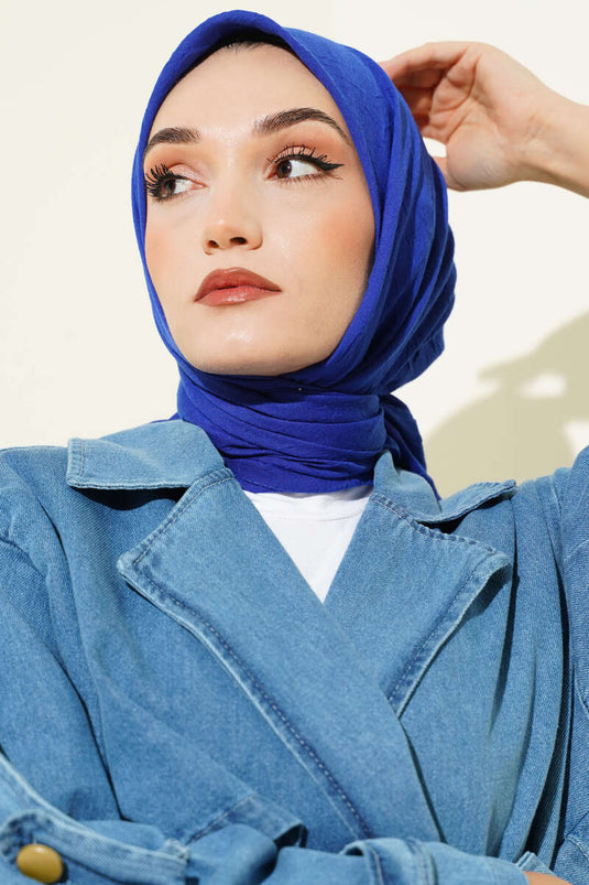 Basic Bambu Kraş Eşarp Saks