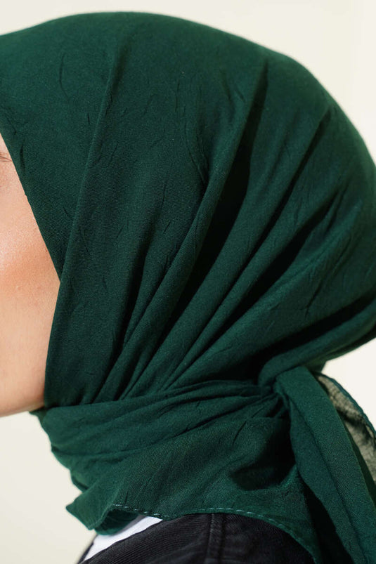 Basic Bambu Kraş Eşarp Zümrüt