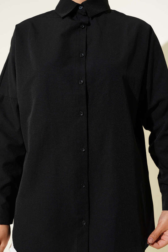 قميص أسود سادة