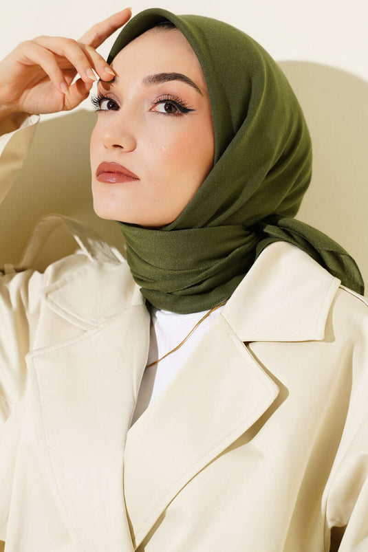 Basic Düz Kışlık Eşarp Haki