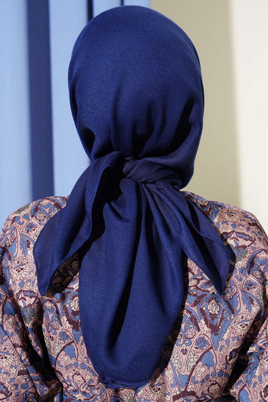 Basic Düz Kışlık Eşarp Lacivert