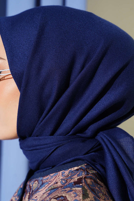 Basic Düz Kışlık Eşarp Lacivert