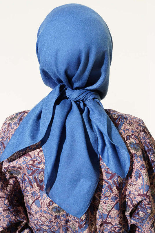 Basic Düz Kışlık Eşarp Mavi