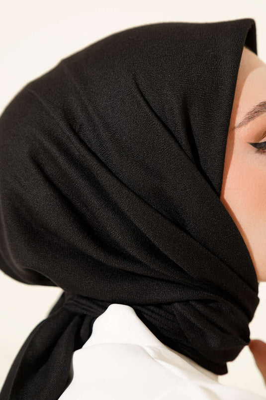 Basic Plain Winter Scarf Black