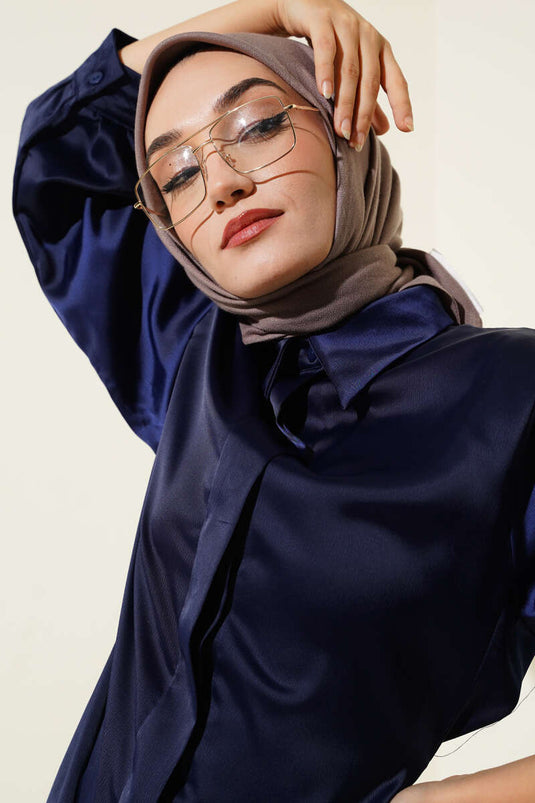 Basic Plain Winter Scarf, Mink