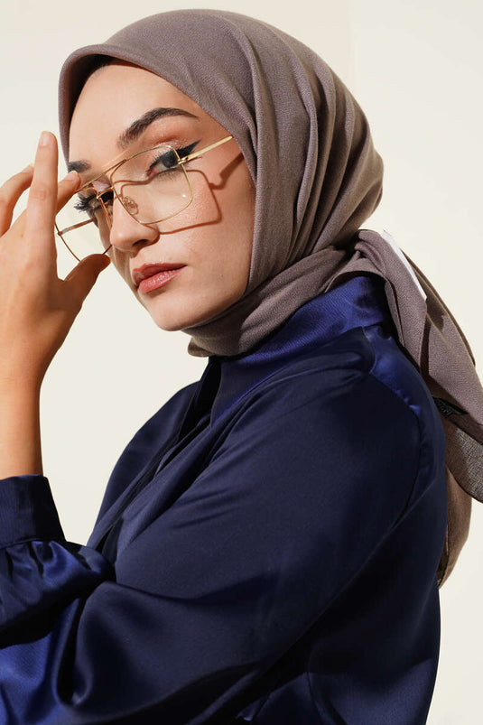 Basic Plain Winter Scarf, Mink