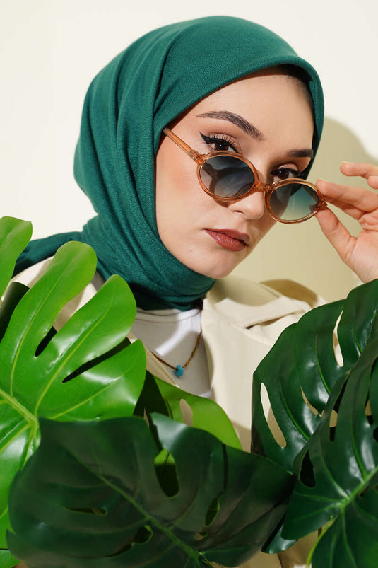 Basic Plain Winter Scarf Emerald