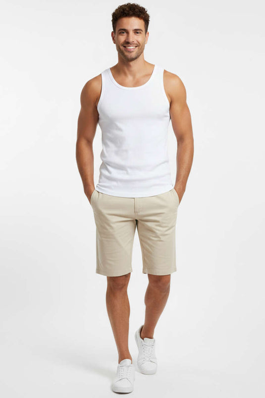Basic Men's Athletic Tank Top White
