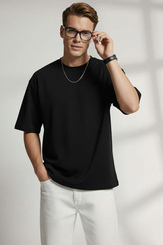 T-shirt basique noir pour homme