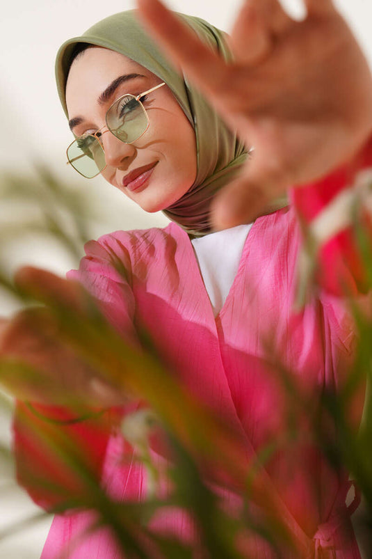 وشاح أساسي أخضر فاتح -13