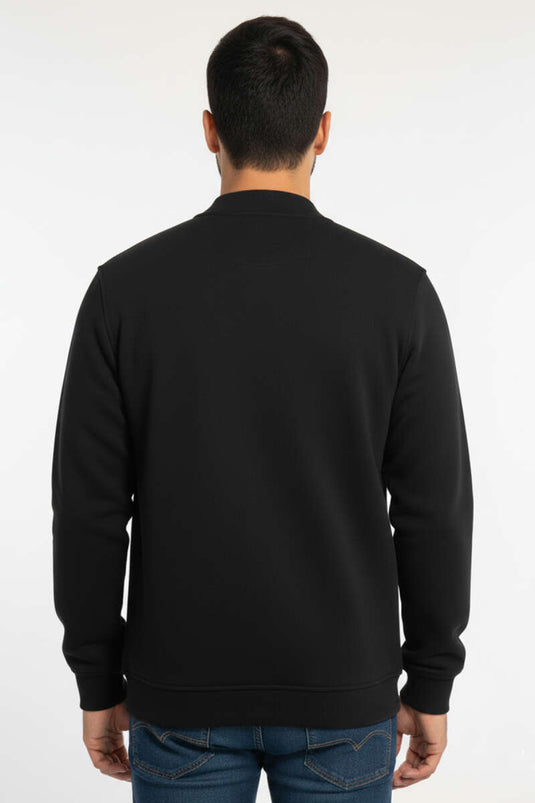 كارديجان رجالي أساسي بسحاب، أسود