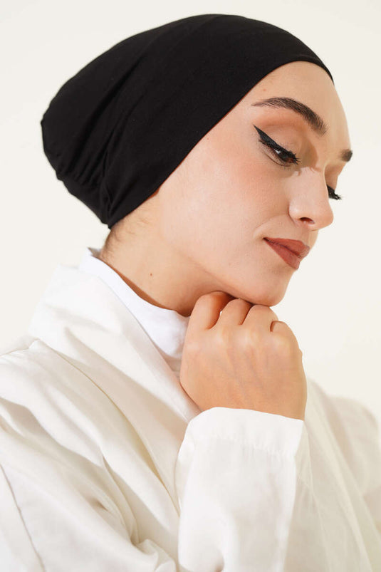 Schwarzer Slip-on-Motorhaubenbezug