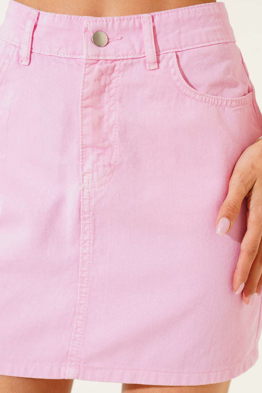 Basic Short Skirt Pink
