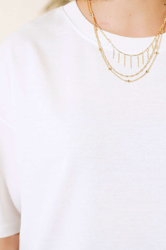 Basic Oversize T-shirt Ekru