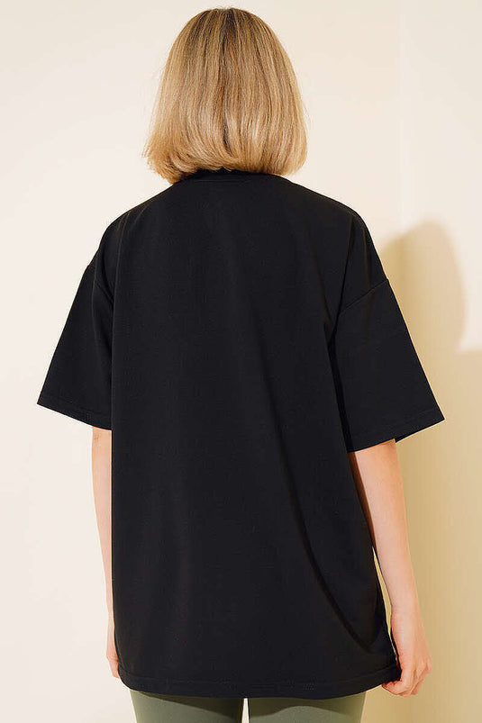 Basic Oversize T-shirt Siyah