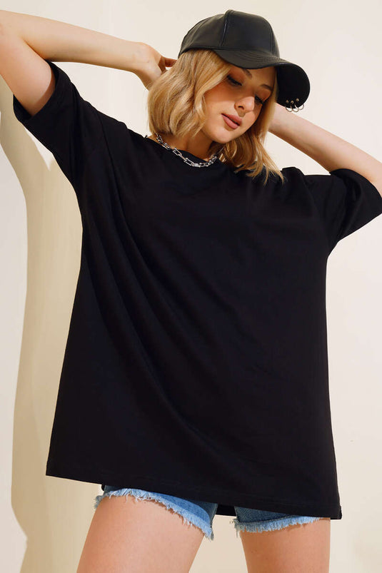 Basıc Oversize T-Shirt Siyah