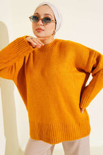 Tunique Tricot Oversize Moutarde