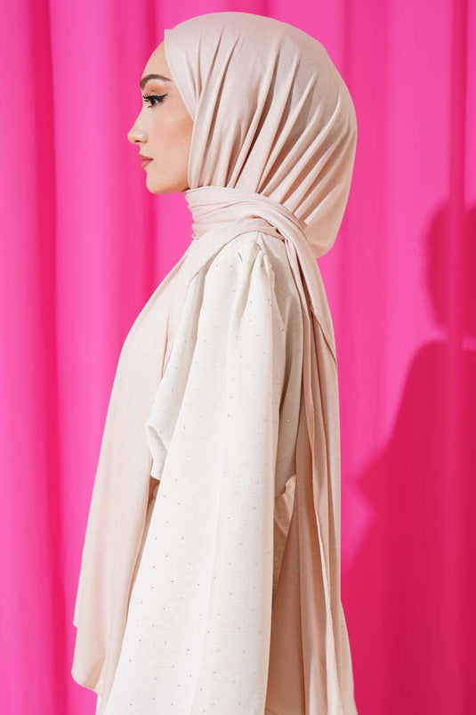 Écharpe basique en cachemire beige