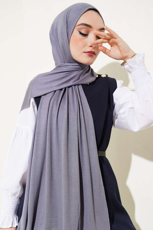 Châle basique en coton peigné fumé