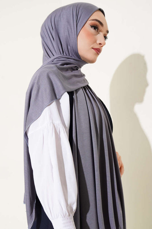 Châle basique en coton peigné fumé