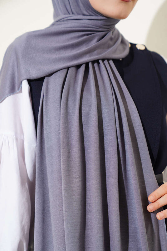 Châle basique en coton peigné fumé