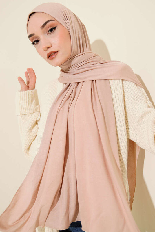 Sciarpa semplice in maglia latte