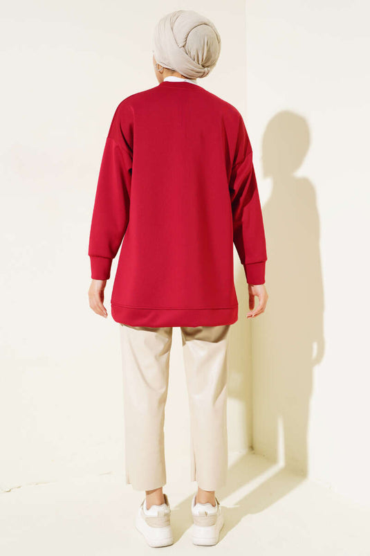 Basic Scuba Sweatshirt Bordo