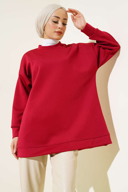 Basic Scuba Sweatshirt Bordo