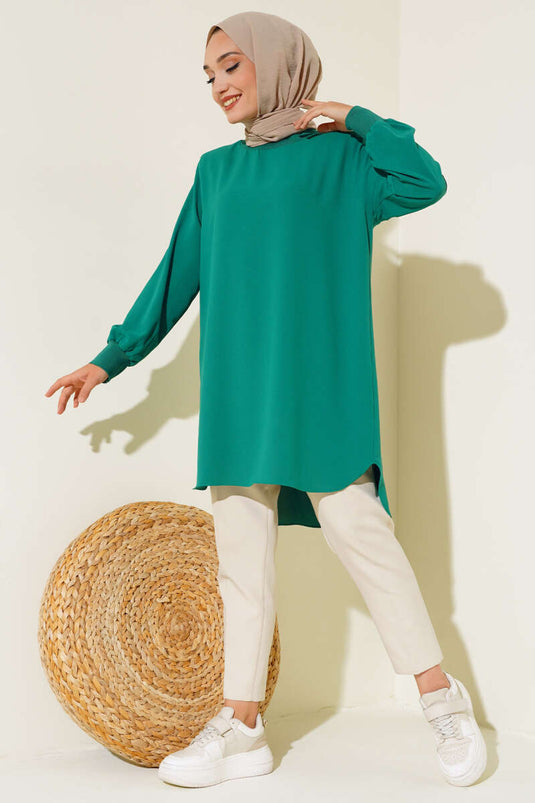 Basic Tunik Zümrüt Yeşili